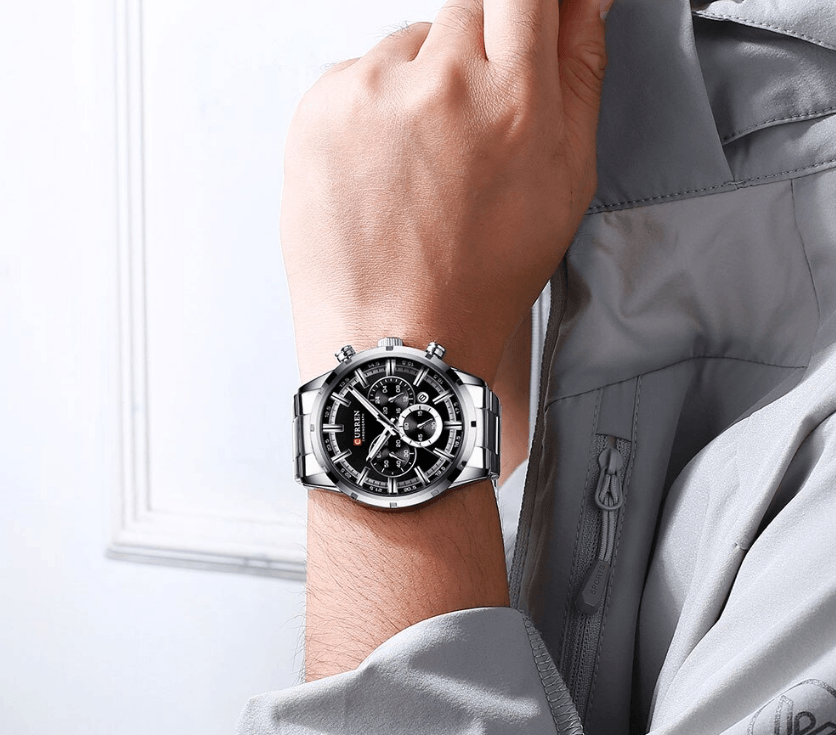 CURREN Men's Waterproof Sport Chronograph Watch with Date Display
