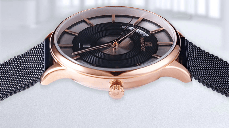 Minimalist Stainless Steel Analog Quartz Watch for Men