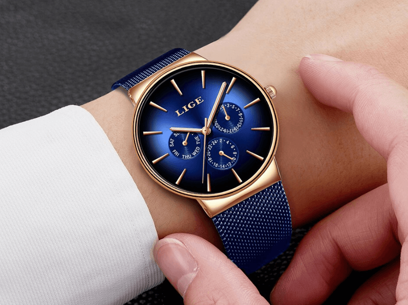 Unisex Elegant Stainless Steel Watch with Date and Chronometer
