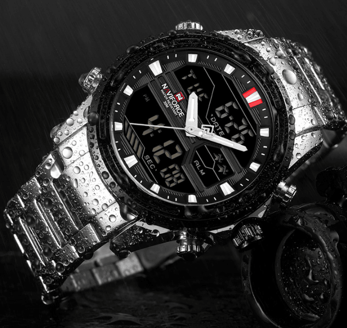 Men's Waterproof Analog Digital Multifunction Business Watch