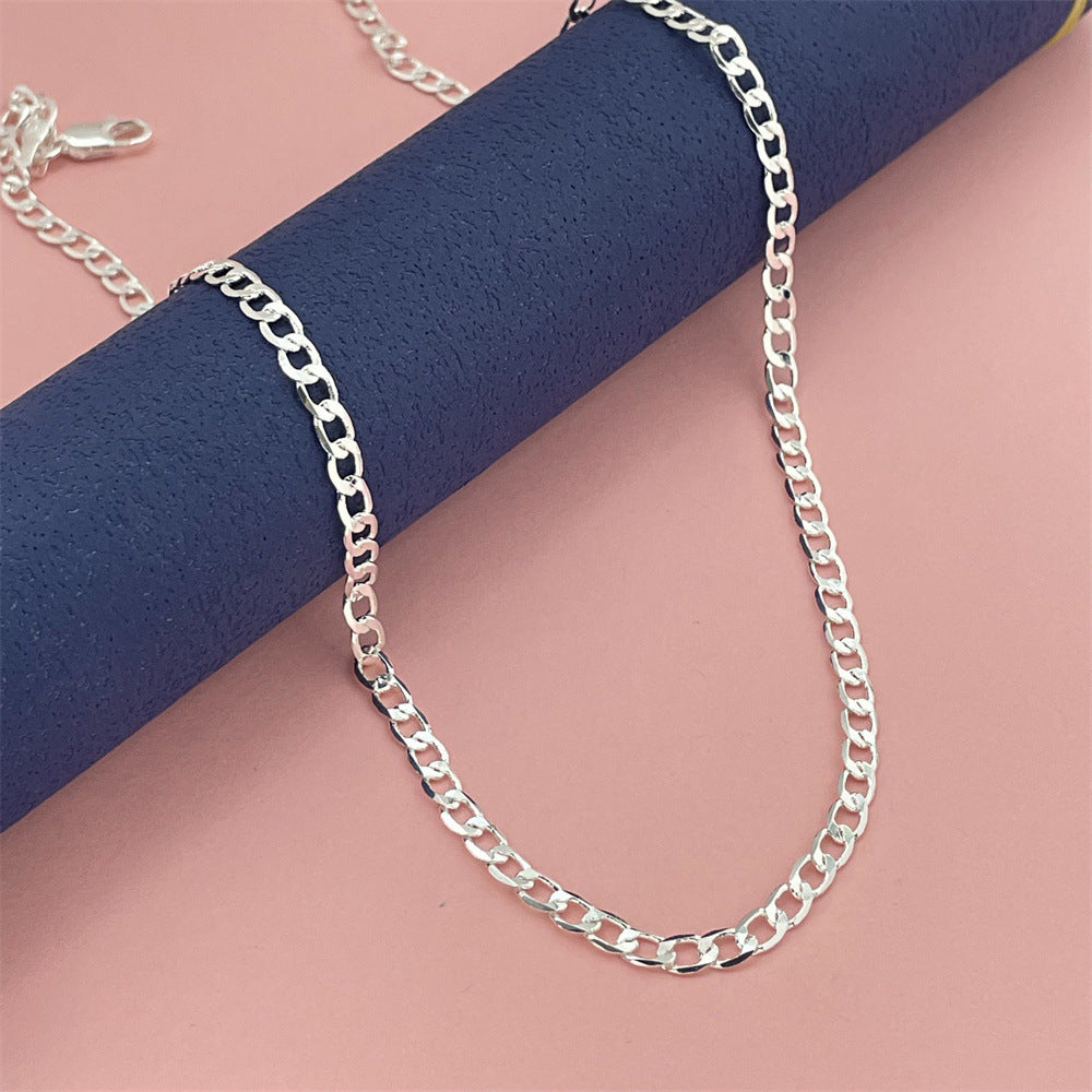 Silver-plated NK Chain Mens Cuban-link Chain 11 Link Design