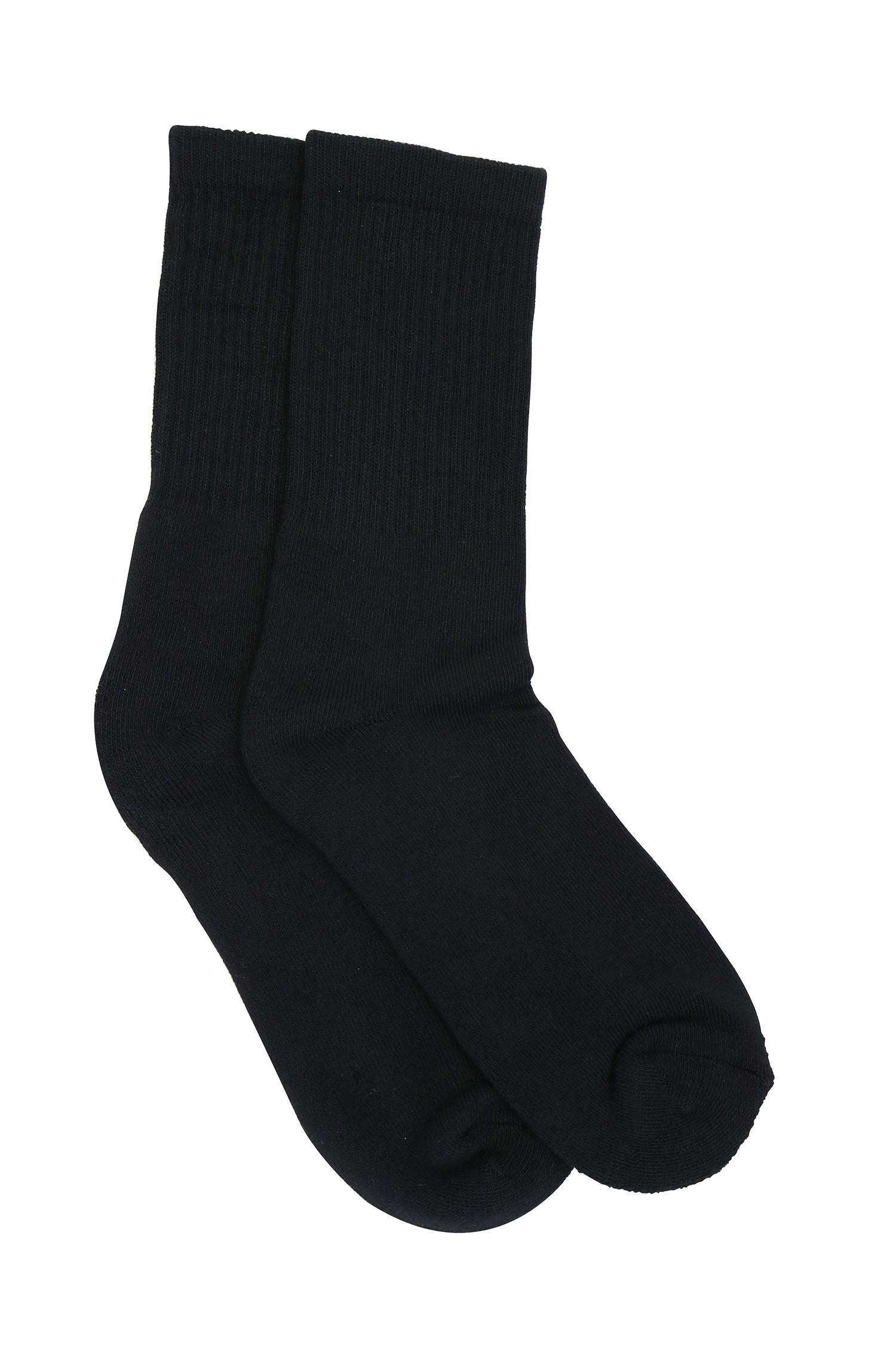 Black Bamboo Viscose 3/4 Crew Socks