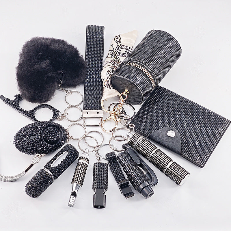 12-Piece Multifunctional Keychain Set – Glamorous Suitcase Charms