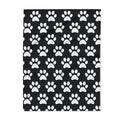 Cozy Paw Print Arctic Fleece Dog Blanket