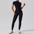 Zechuang Women's Short Sleeve Yoga Jumpsuit 8305