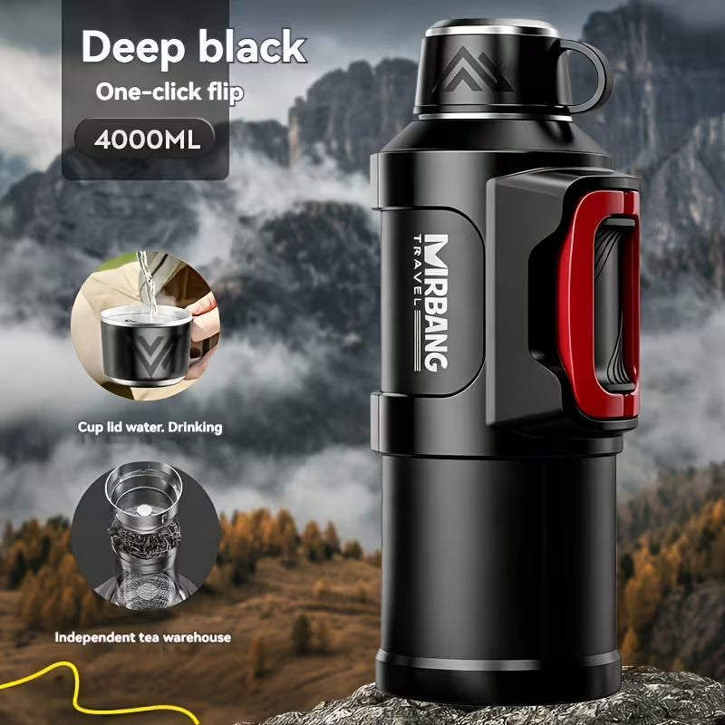 135-Ounce Stainless Steel Insulated Water Bottle with Handle