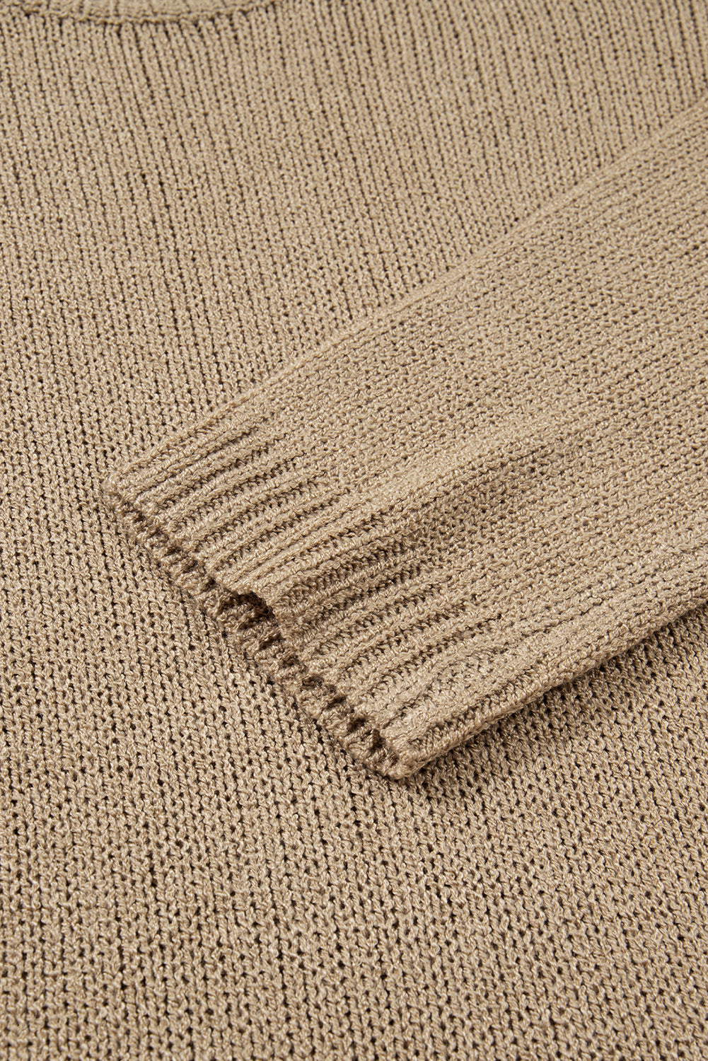 Laylani Drop Shoulder Slouchy Sweater in Camel and Tan