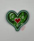 Grinch Heart Iron on Patch