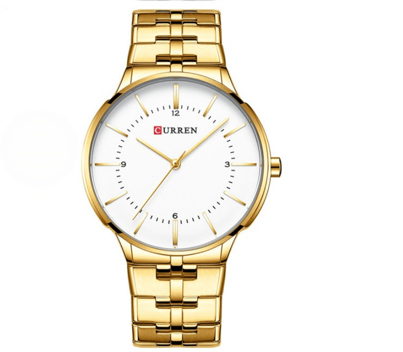 Men's Slim Waterproof Watch with Shining Link Bracelet