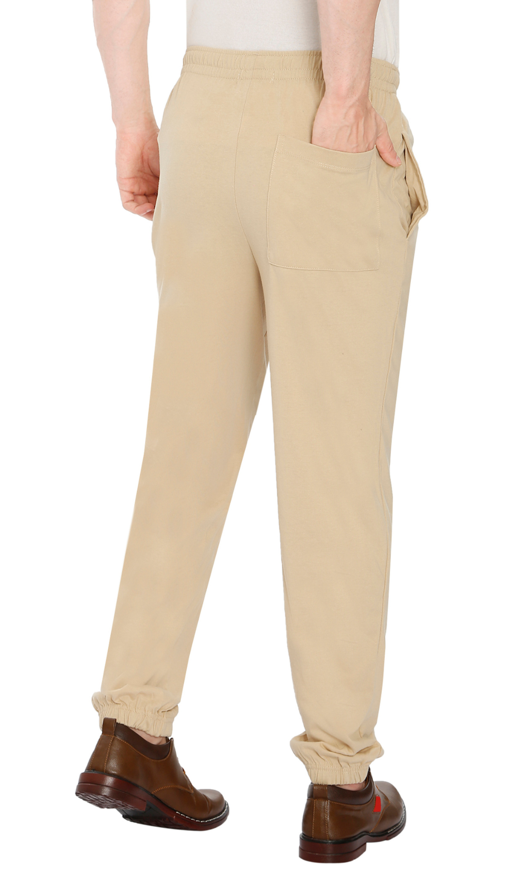 Men's Pull-On Elastic Waist Knit Pants - Relaxed Fit Lounge Trousers