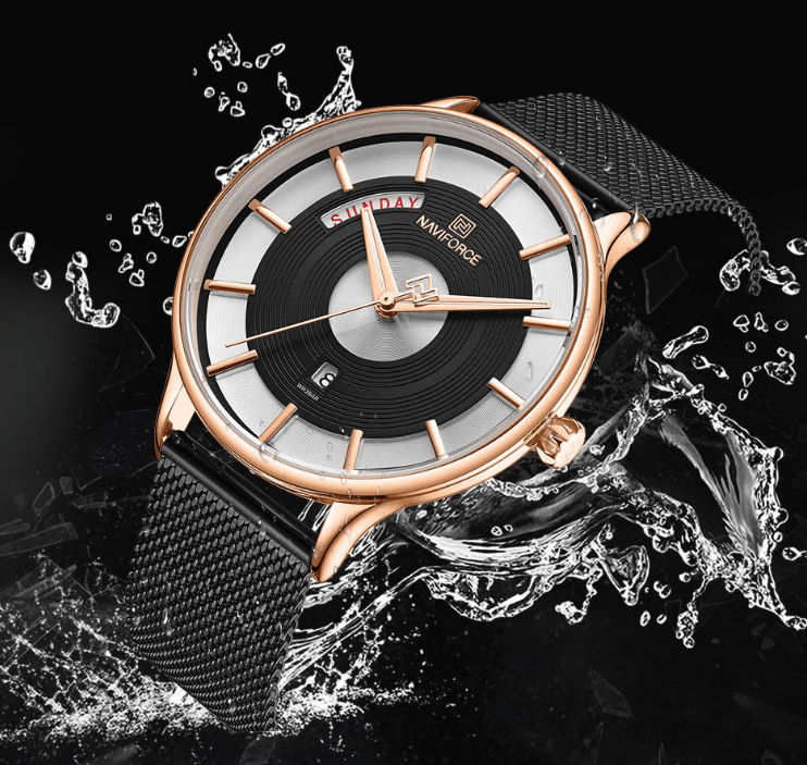 Minimalist Stainless Steel Analog Quartz Watch for Men