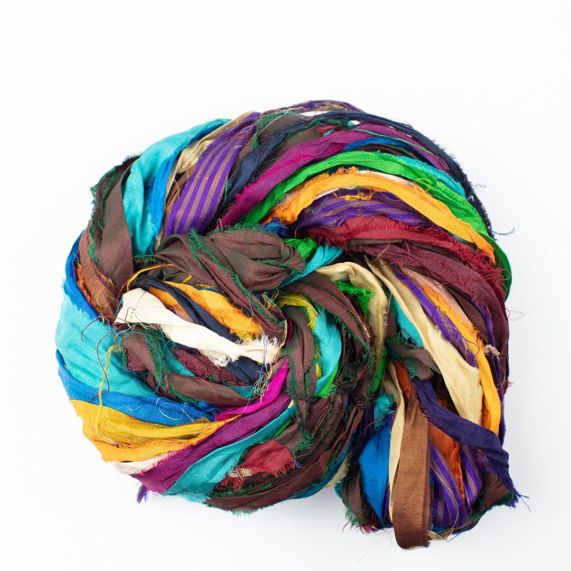 At the Bahamas Multi-Color Sari Silk Ribbon Yarn