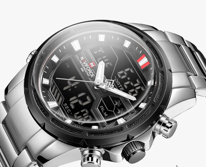 Men's Waterproof Analog Digital Multifunction Business Watch