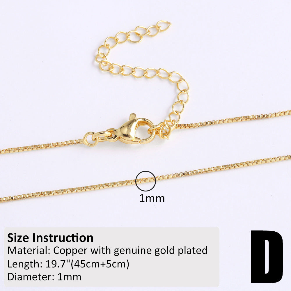 18k Gold Plated Minimalist Hip-Hop Chain Necklace for DIY Styling