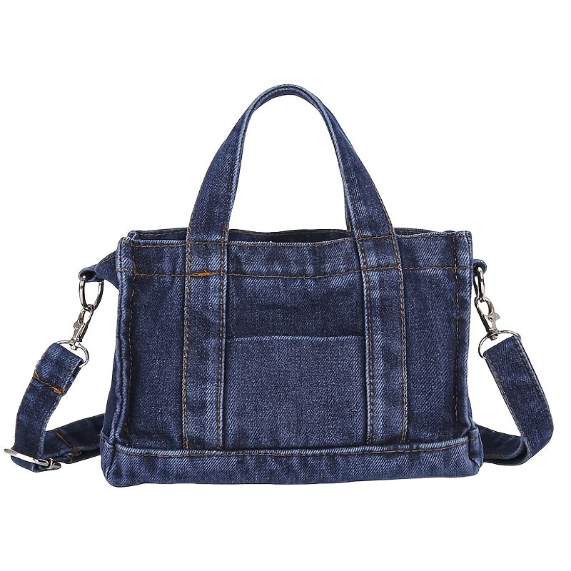 Chic Vintage Blue Crossbody Lightweight Zippered Style