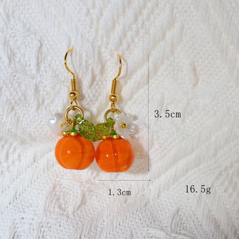 Whimsical Leaf Pendant Earrings in Vibrant Creative Resin Colors