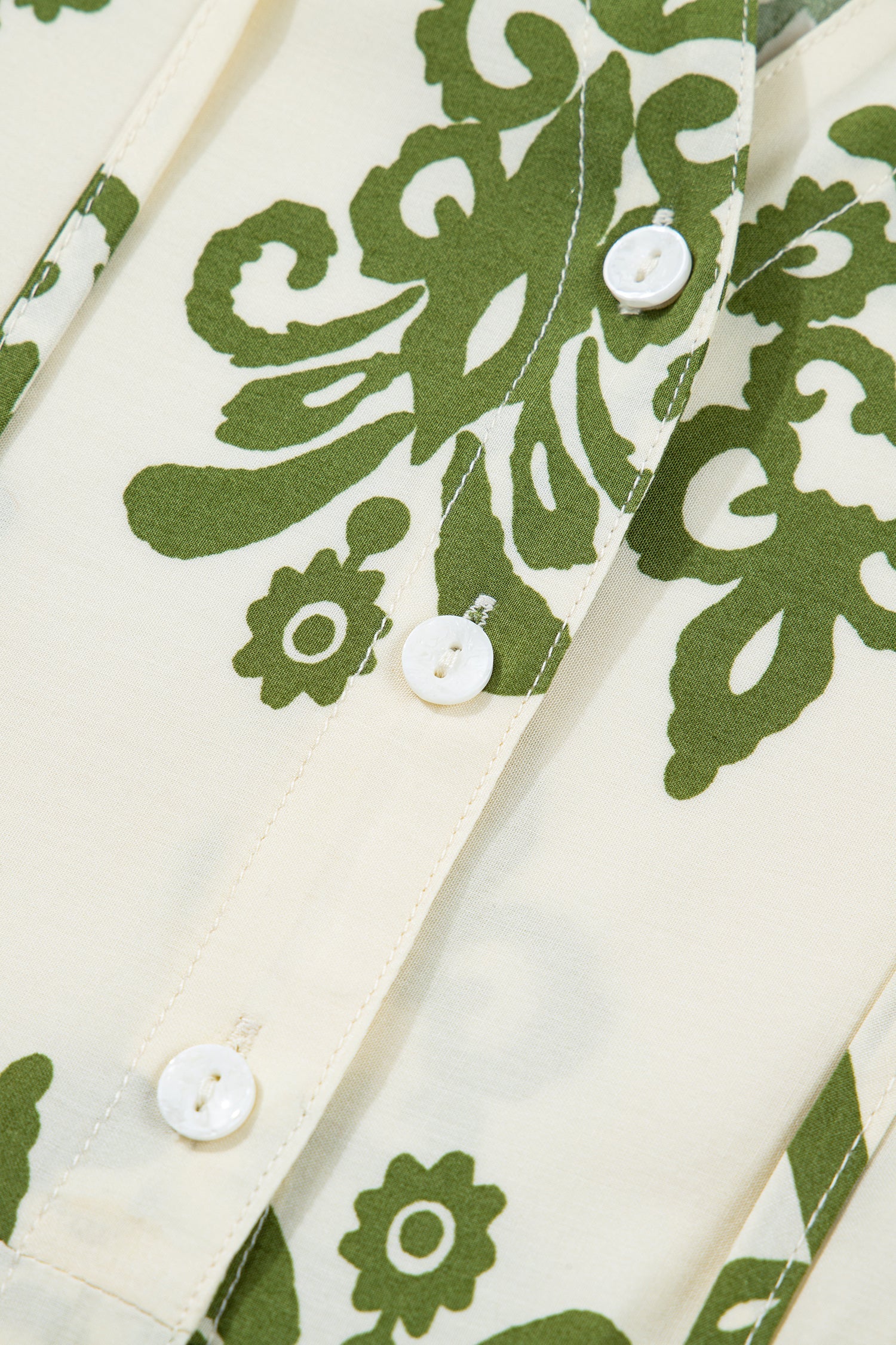 Tie V-Neck Puffy Half Sleeve Shirt