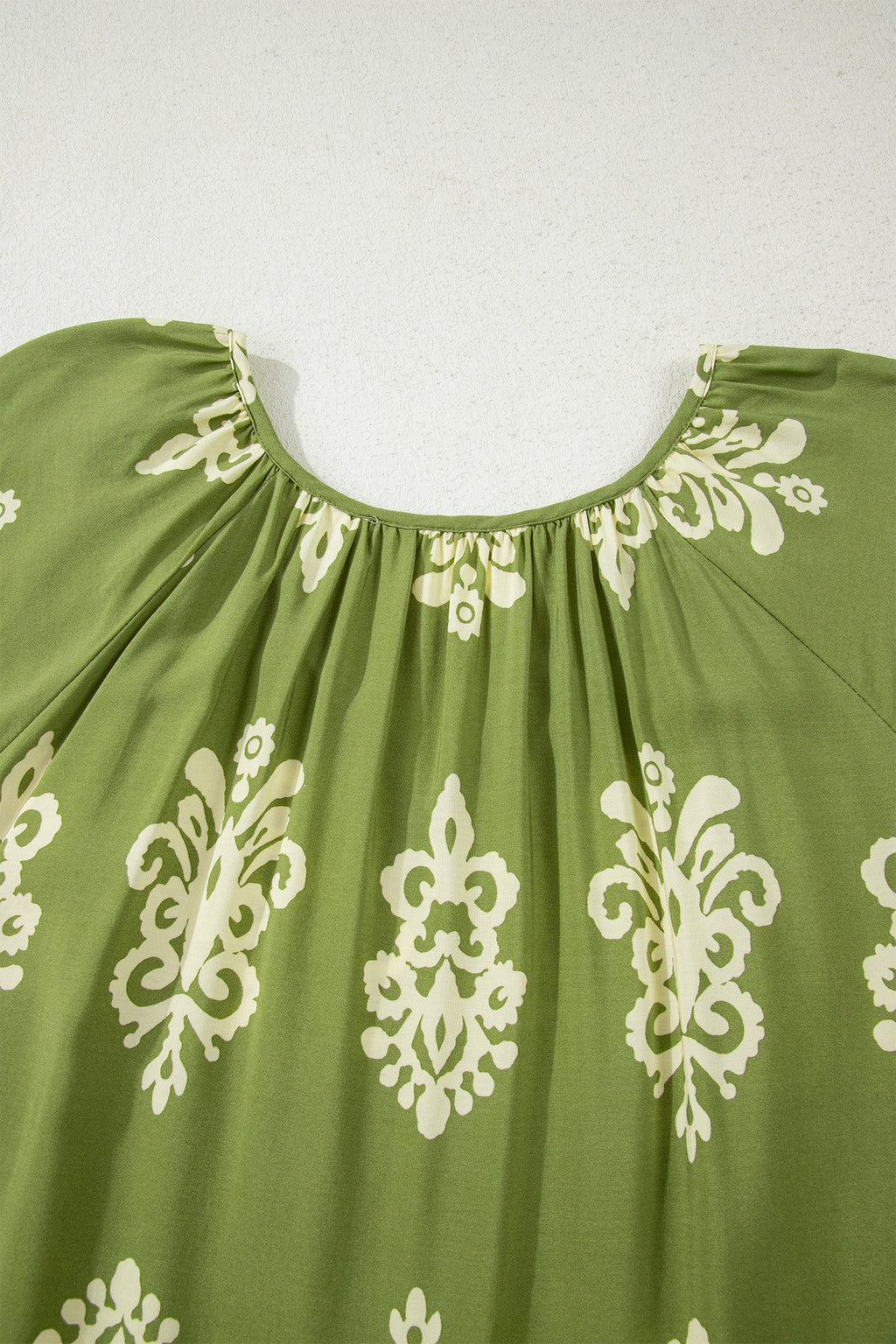 Yellow Boho Floral V-Neck Short Sleeve Top | Viscose