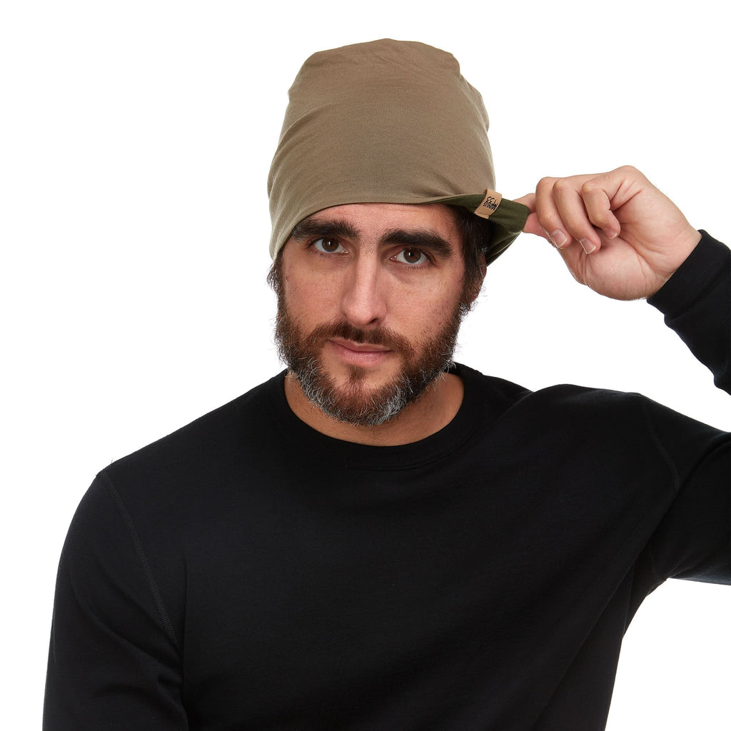 Microweight Reversible Wool Beanie - Woolverino