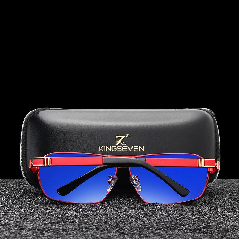 Classic Business Rectangular Polarized Metal Sunglasses UV400