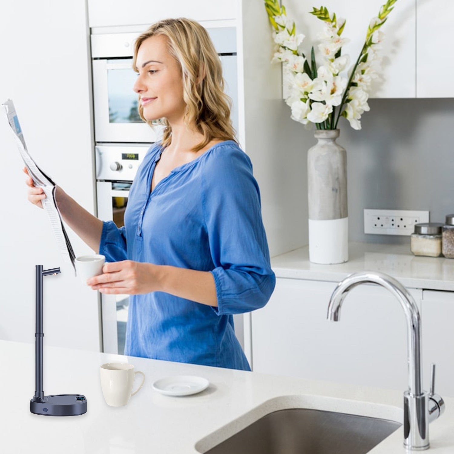 Modern Automatic Desktop Water Dispenser with Stand - Rechargeable