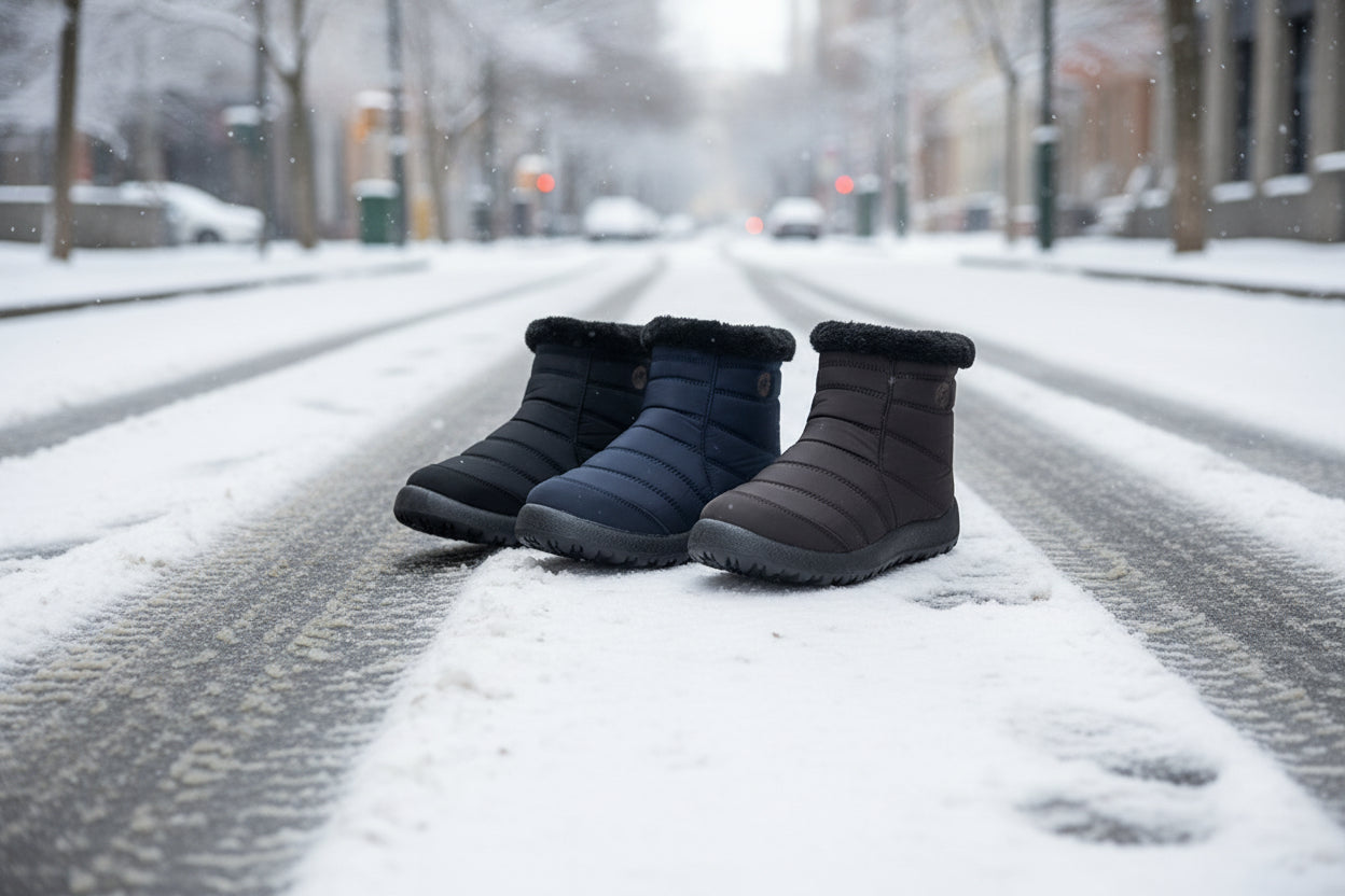 Women's Waterproof Snow Boots with Thickened Cotton Lining