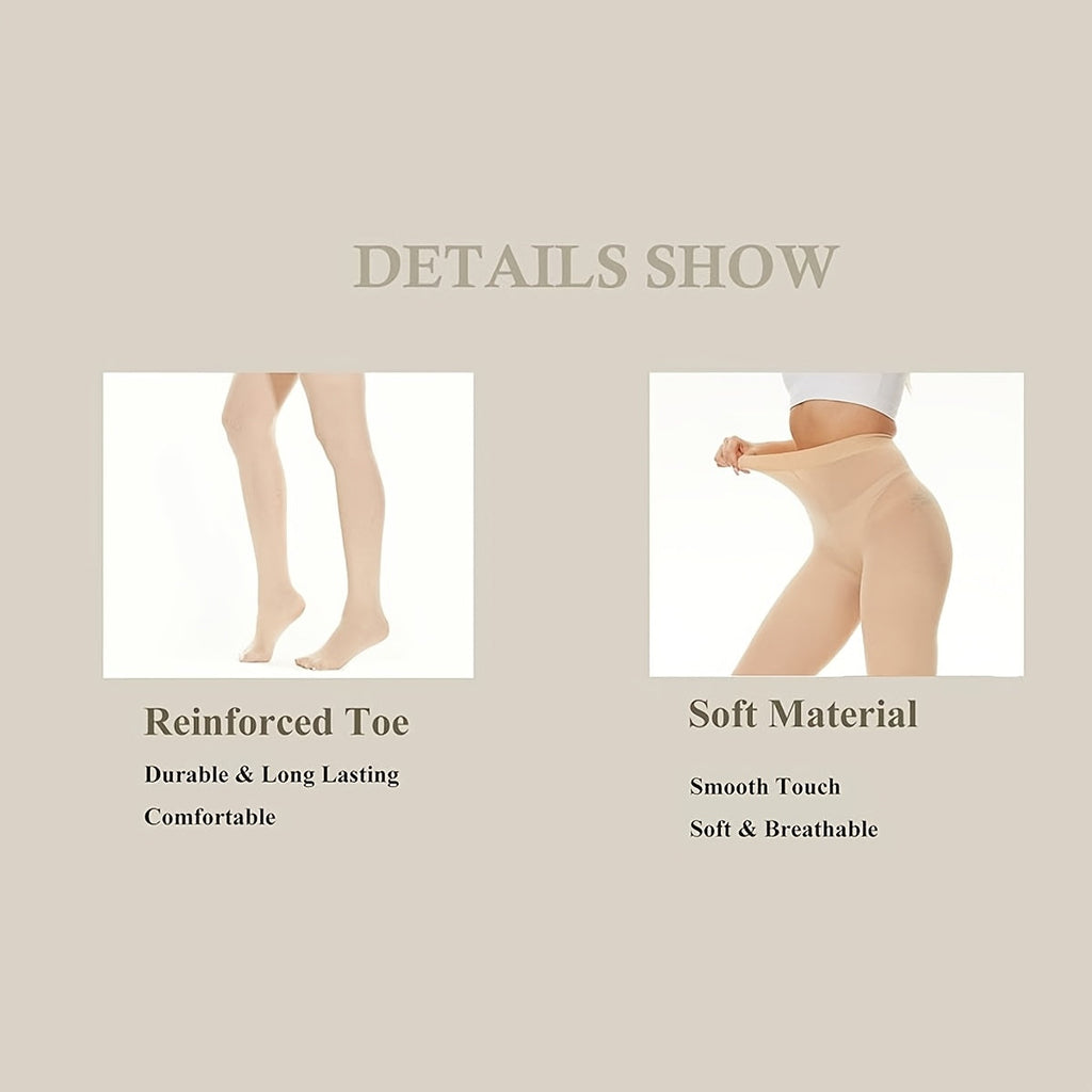 6 Pairs Ultra Stretch Opaque 80D High Waist Tights