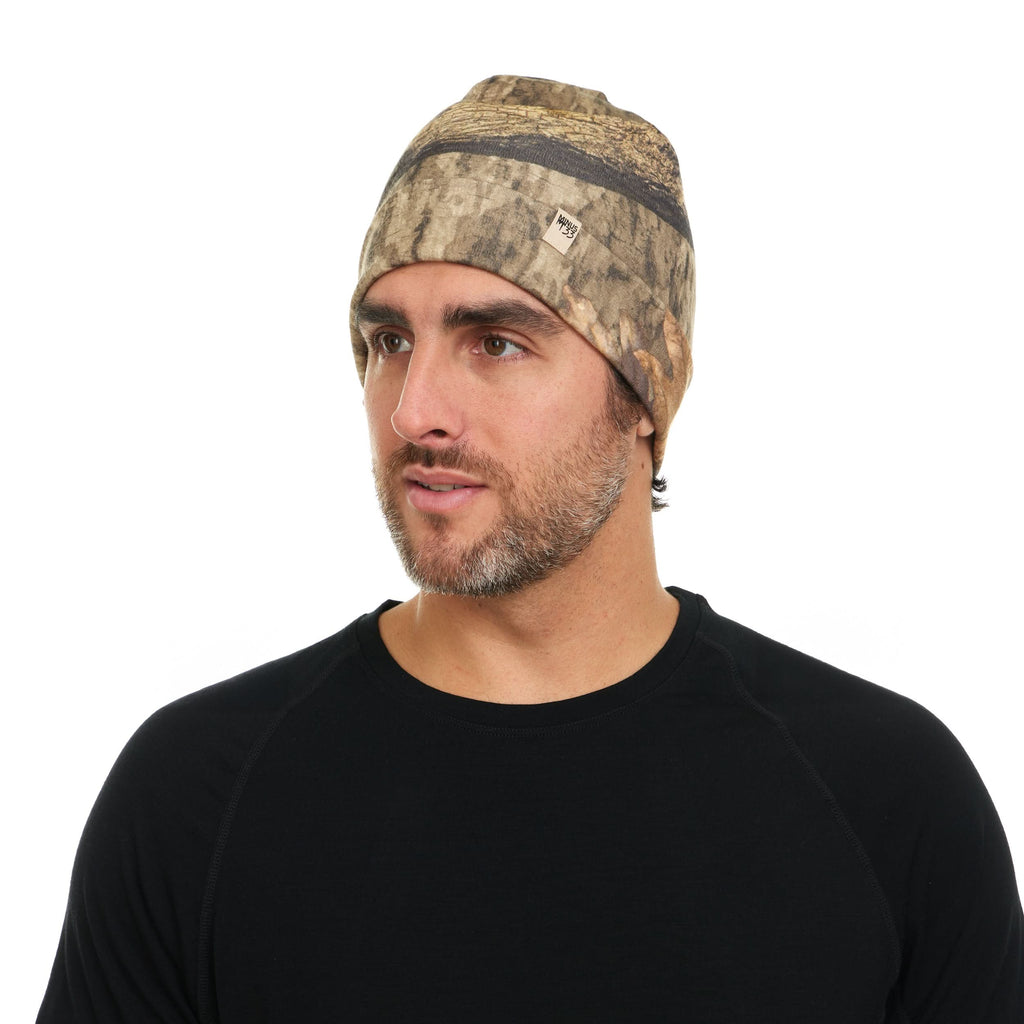 Lightweight Merino Wool Cuff Beanie - Solid Knit Hat