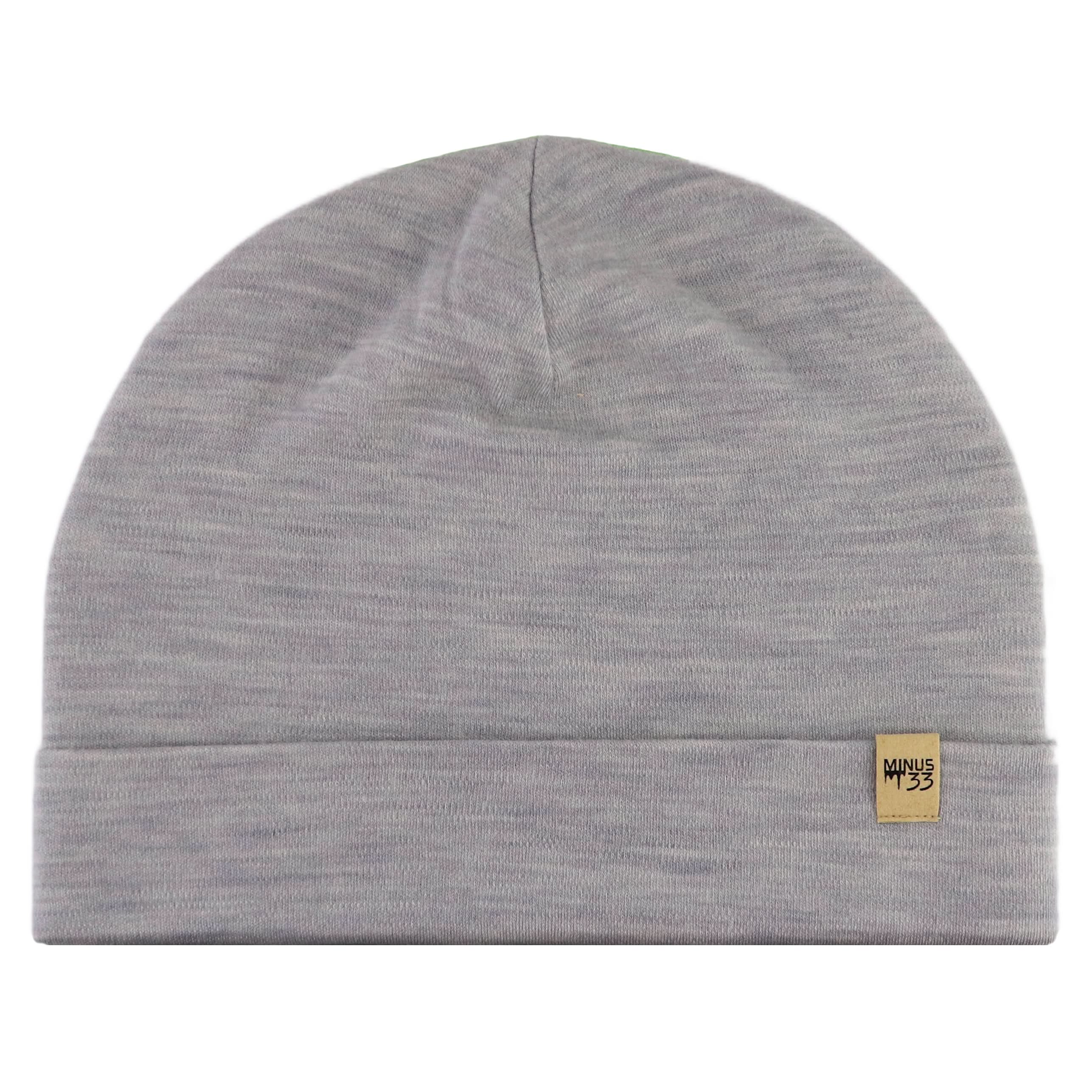 Lightweight Merino Wool Cuff Beanie - Solid Knit Hat