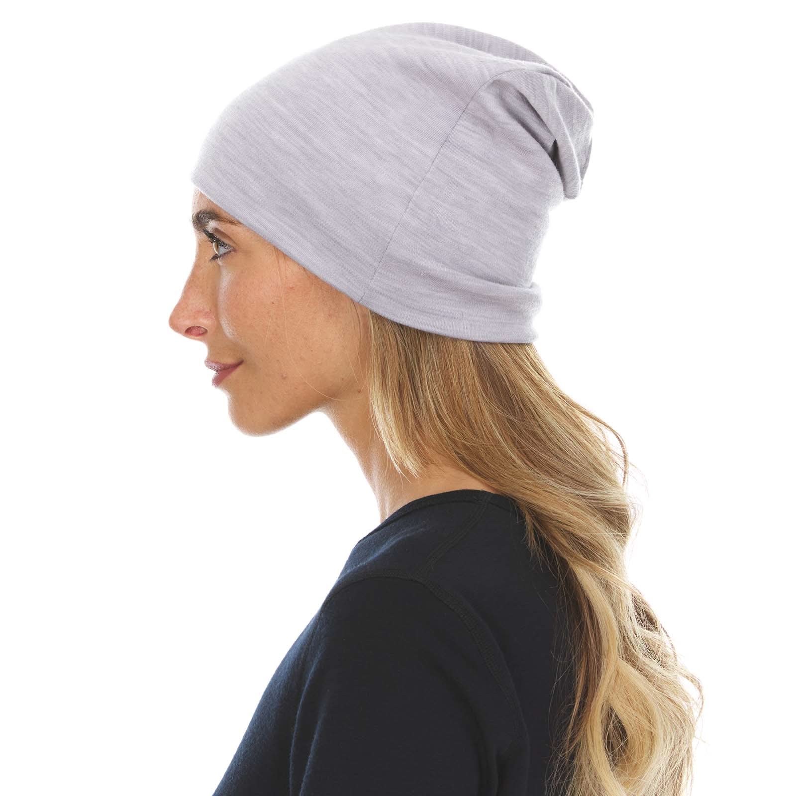 Lightweight Merino Wool Cuff Beanie - Solid Knit Hat