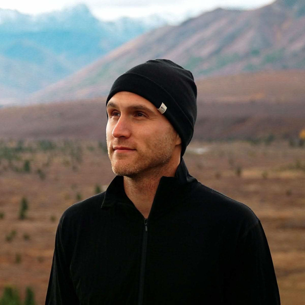 Lightweight Merino Wool Cuff Beanie - Solid Knit Hat