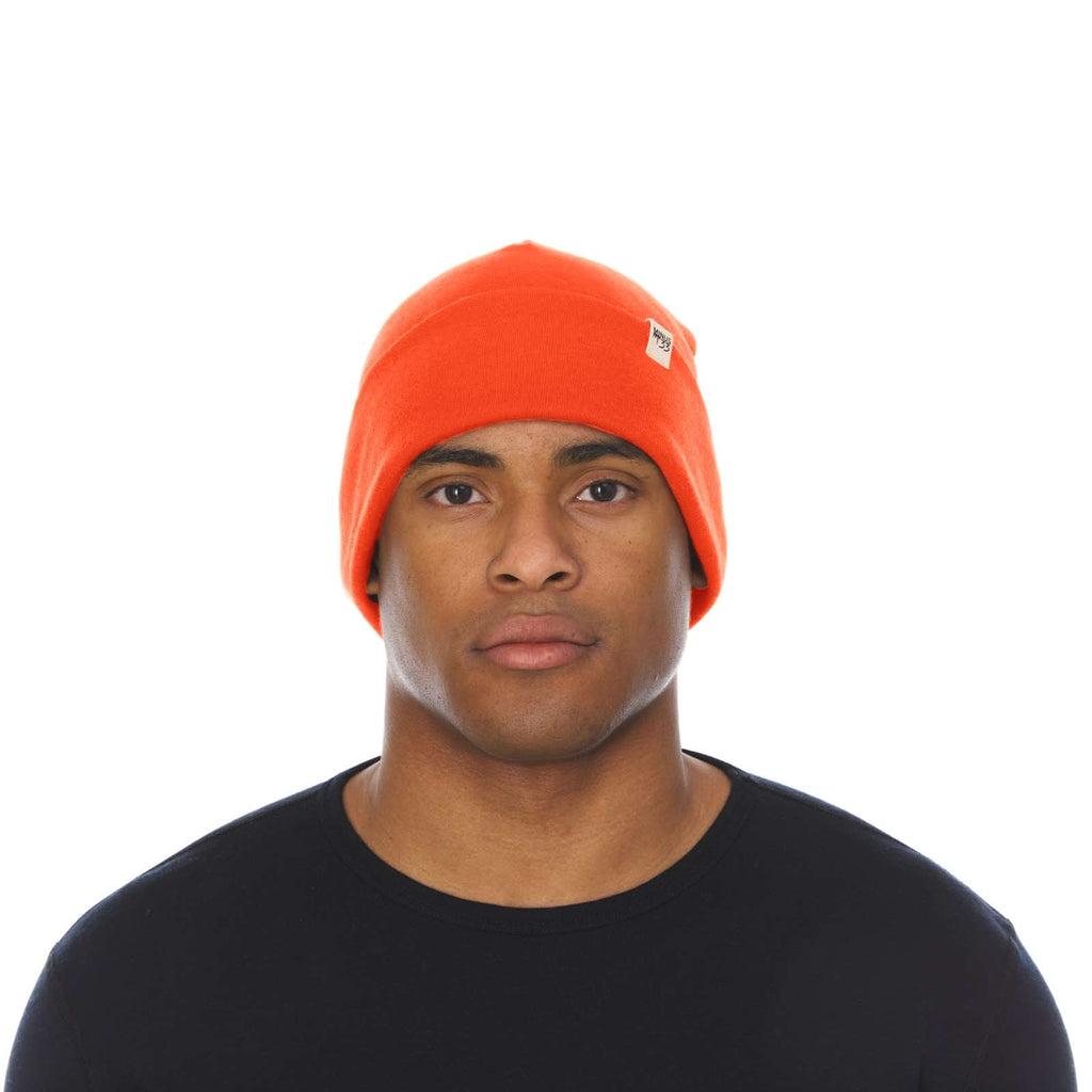 Lightweight Merino Wool Cuff Beanie - Solid Knit Hat