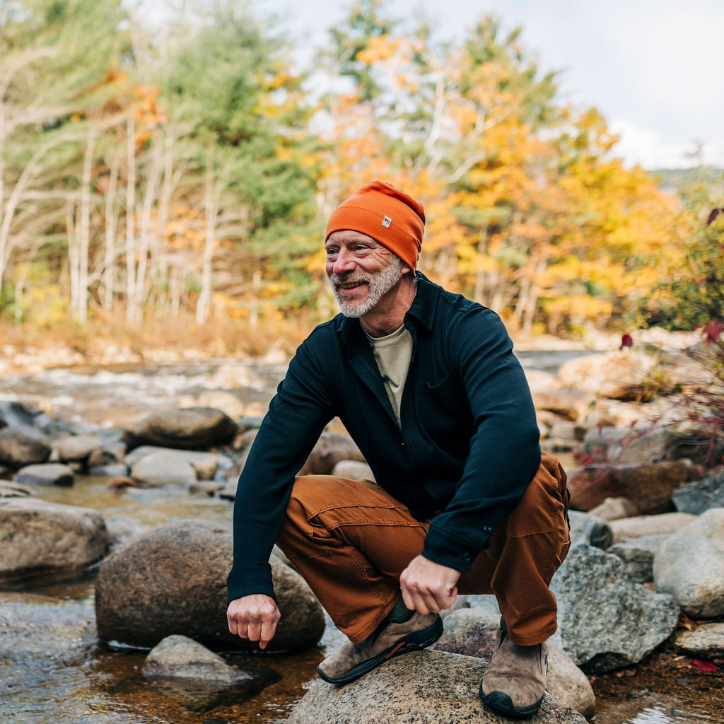 Lightweight Merino Wool Cuff Beanie - Solid Knit Hat
