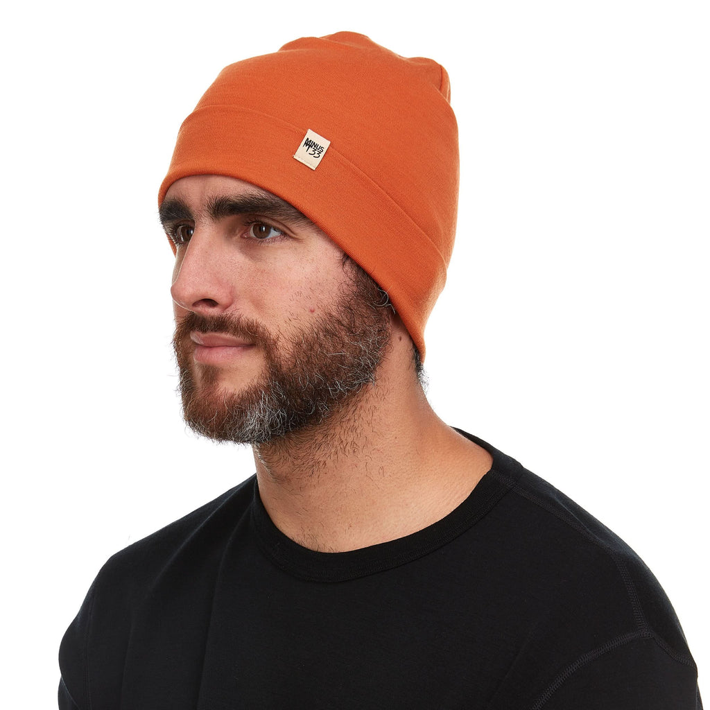Lightweight Merino Wool Cuff Beanie - Solid Knit Hat