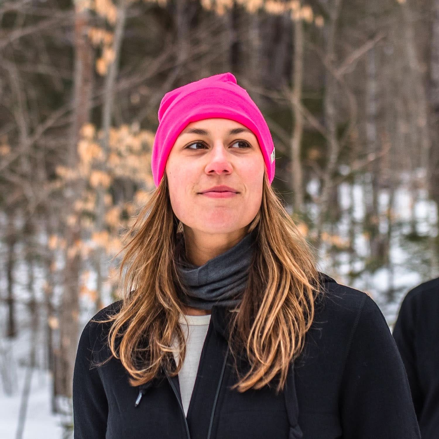 Lightweight Merino Wool Cuff Beanie - Solid Knit Hat