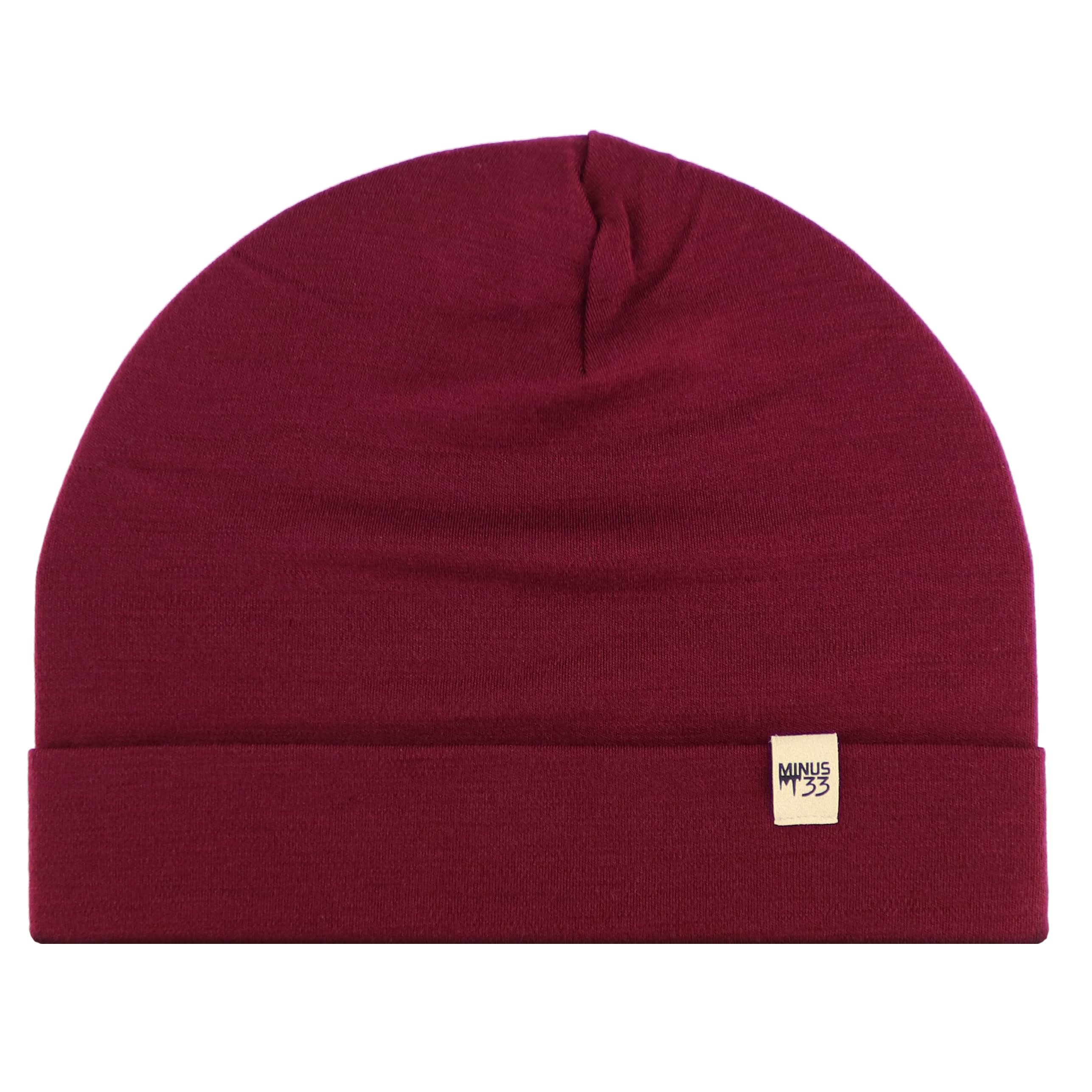 Lightweight Merino Wool Cuff Beanie - Solid Knit Hat