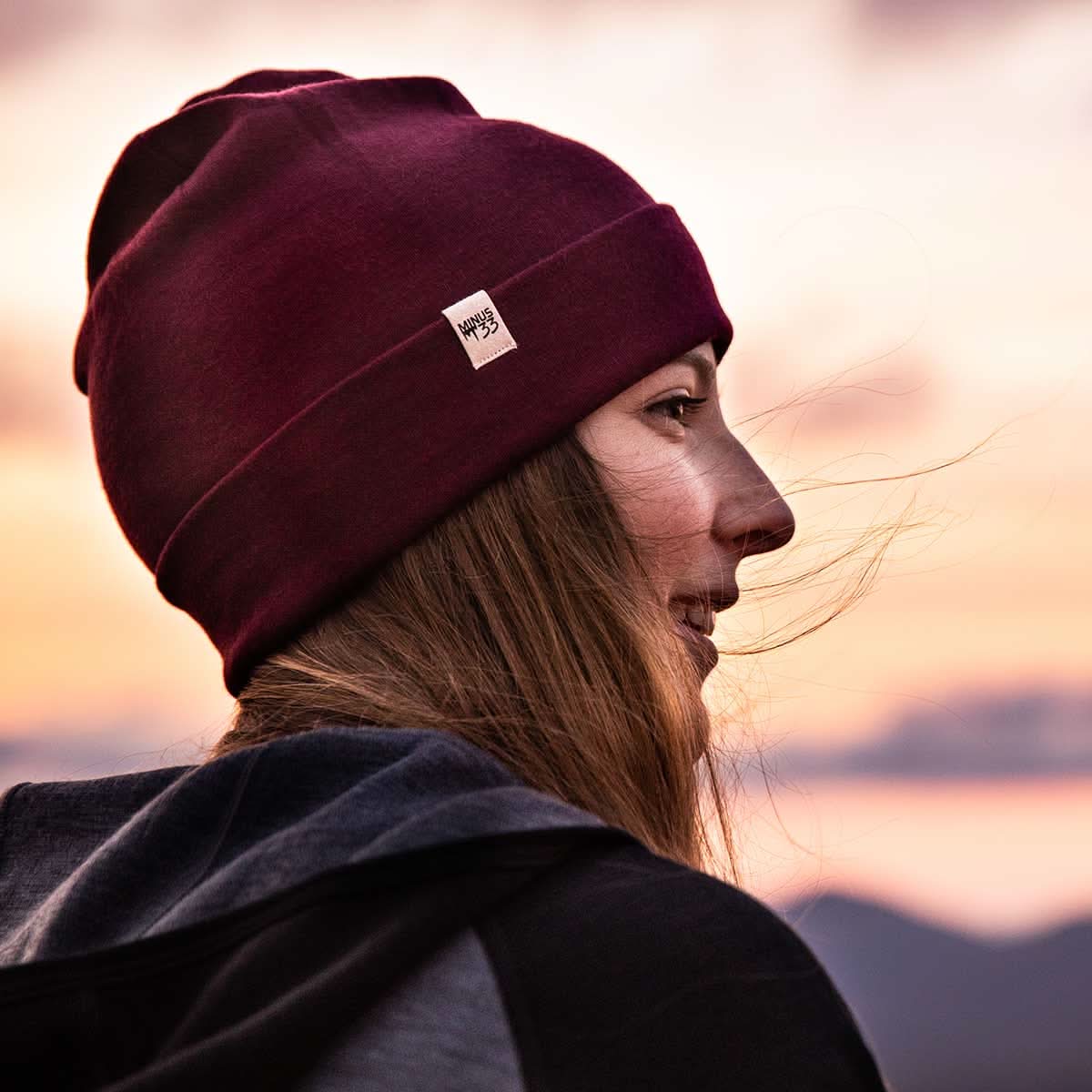 Lightweight Merino Wool Cuff Beanie - Solid Knit Hat
