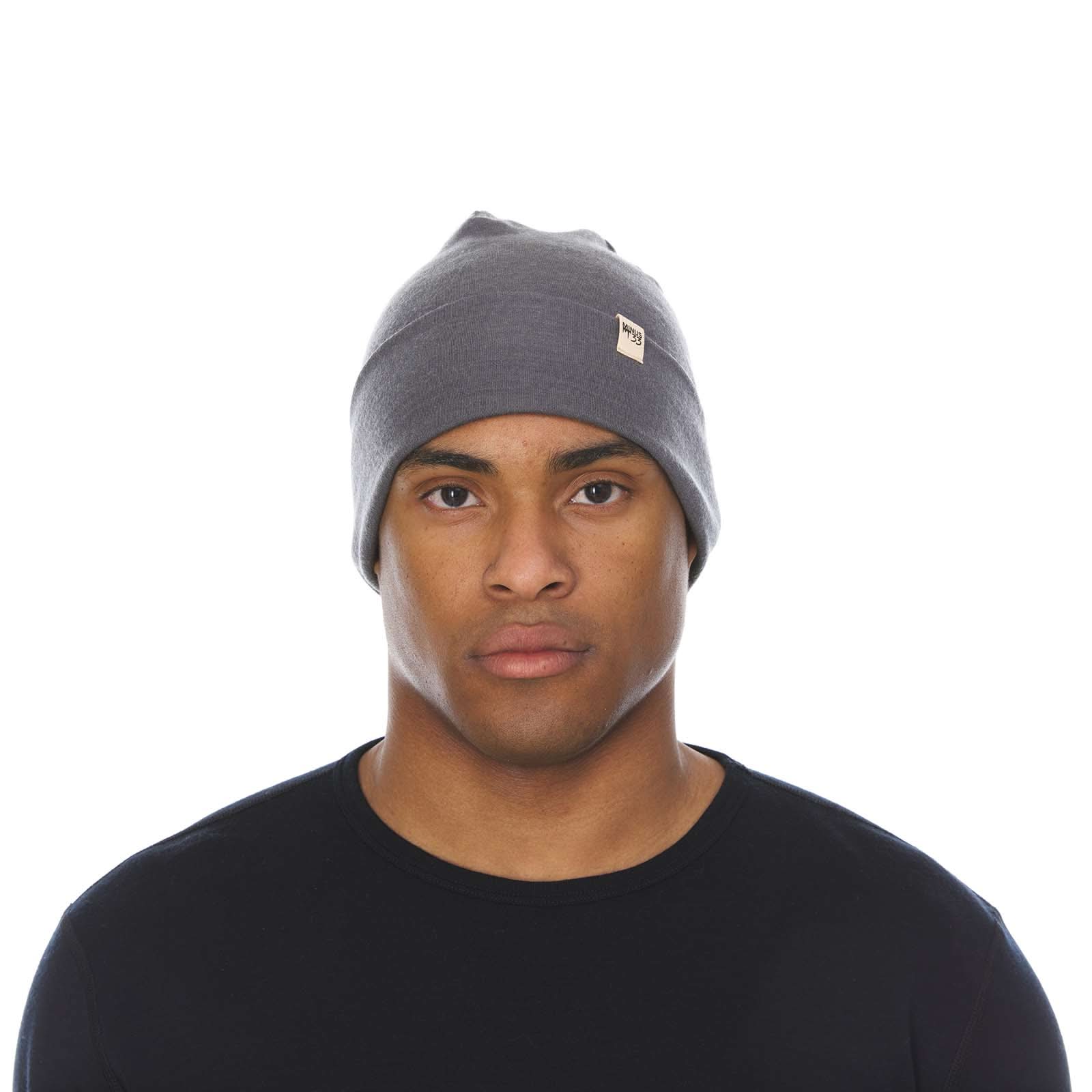 Lightweight Merino Wool Cuff Beanie - Solid Knit Hat