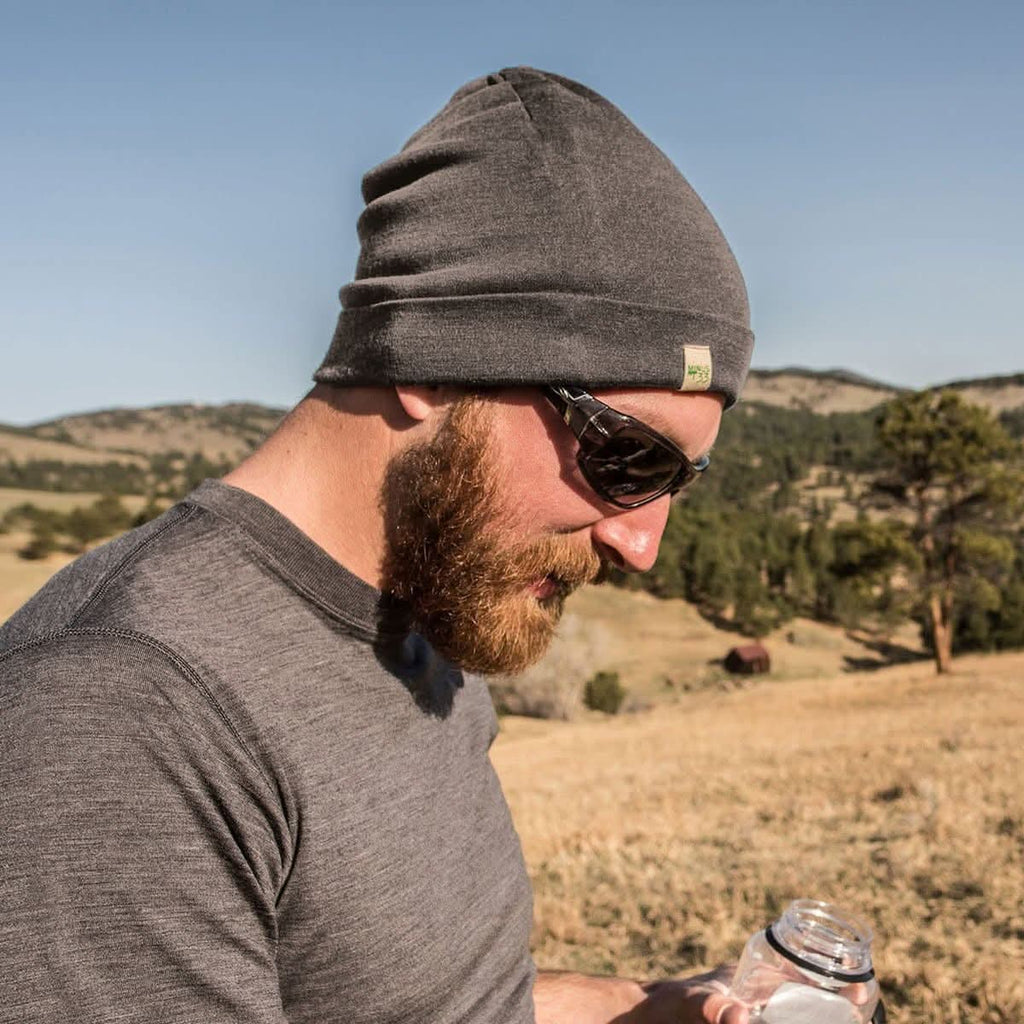 Lightweight Merino Wool Cuff Beanie - Solid Knit Hat