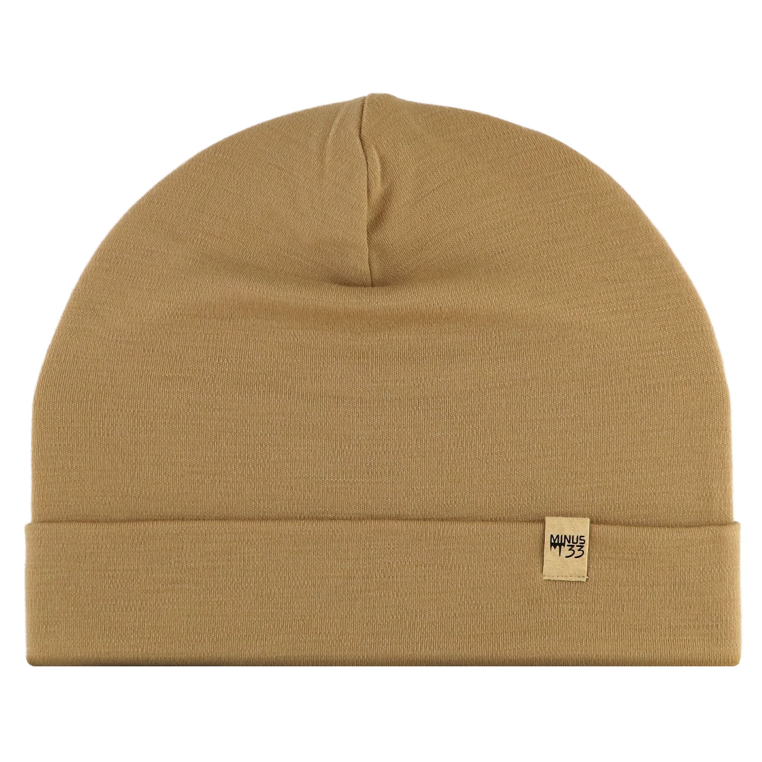 Lightweight Merino Wool Cuff Beanie - Solid Knit Hat