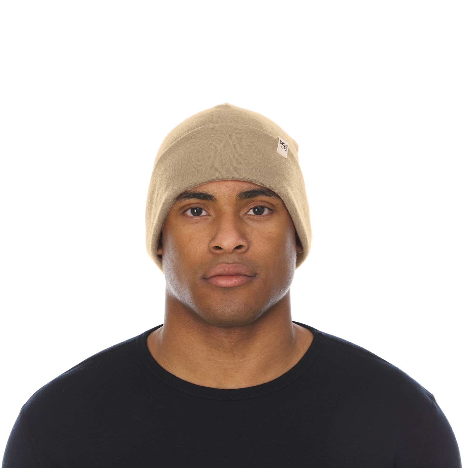 Lightweight Merino Wool Cuff Beanie - Solid Knit Hat