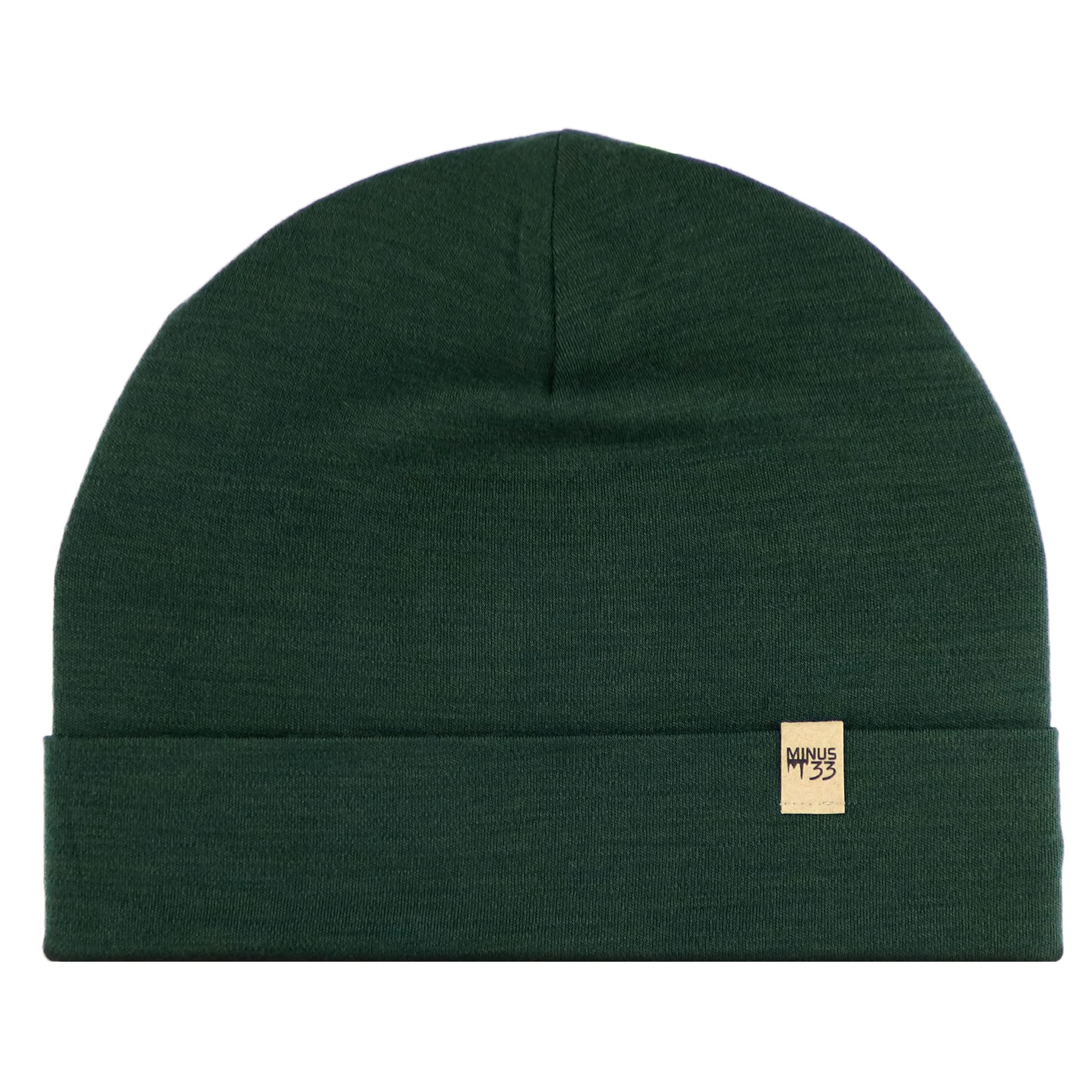 Lightweight Merino Wool Cuff Beanie - Solid Knit Hat