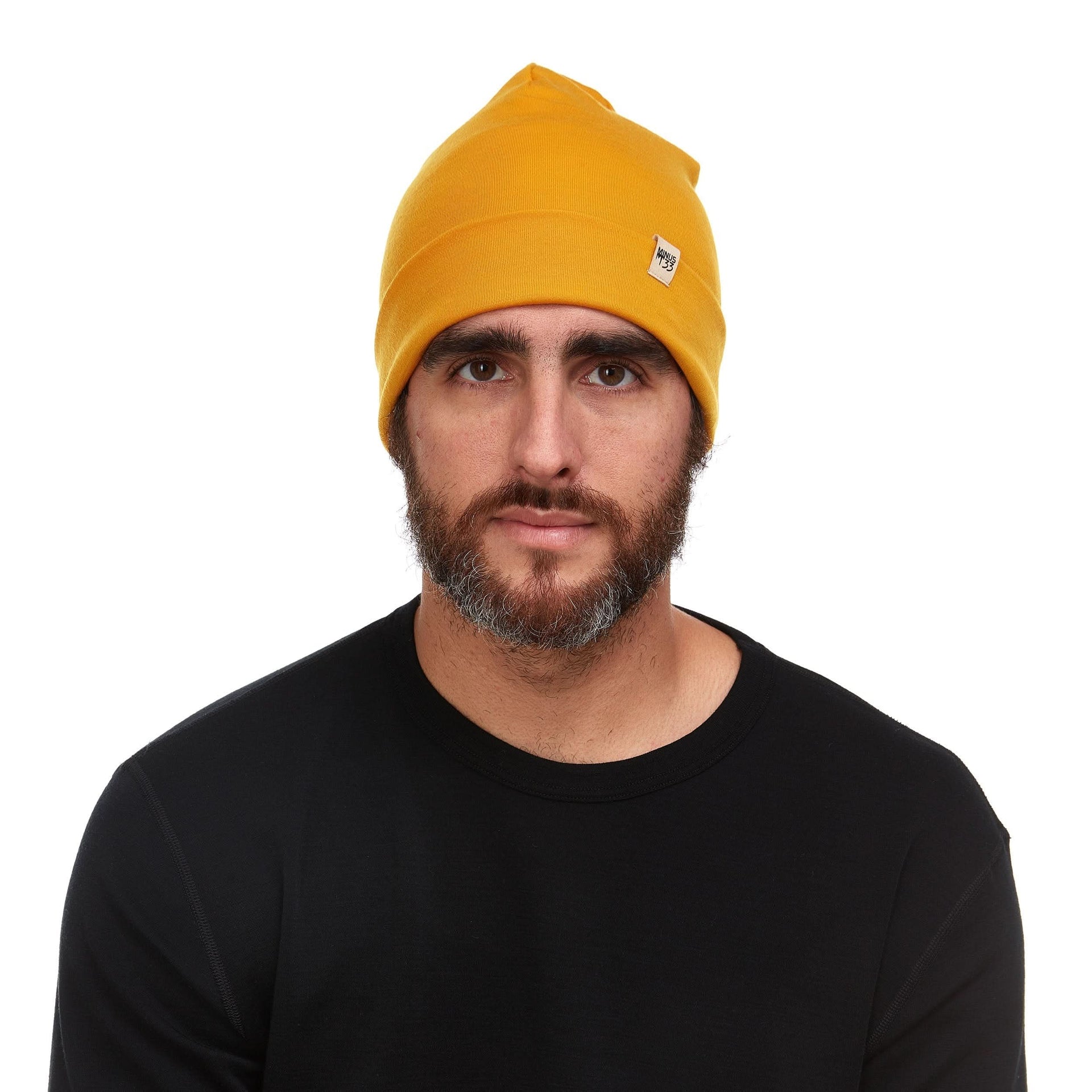 Lightweight Merino Wool Cuff Beanie - Solid Knit Hat