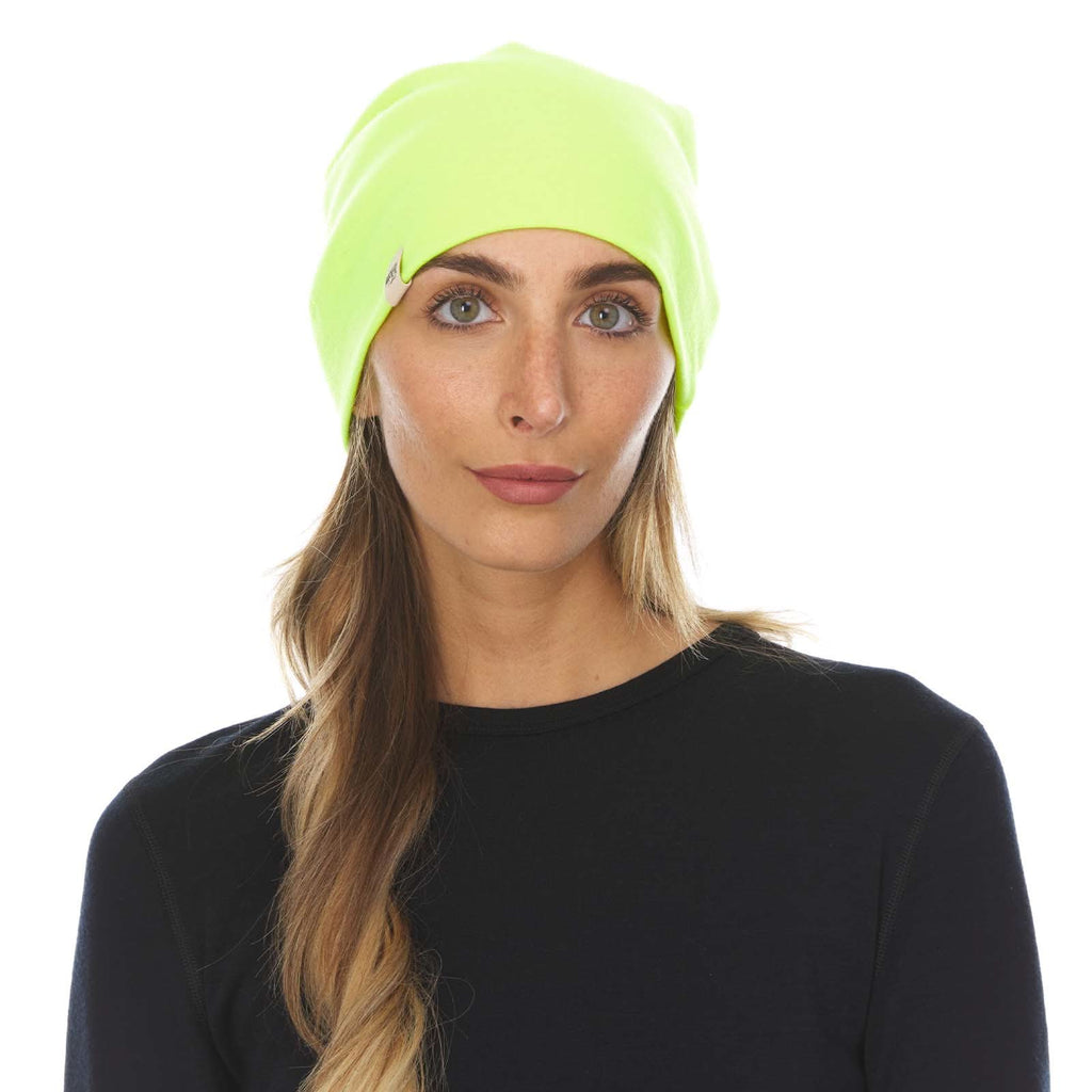 Lightweight Merino Wool Cuff Beanie - Solid Knit Hat