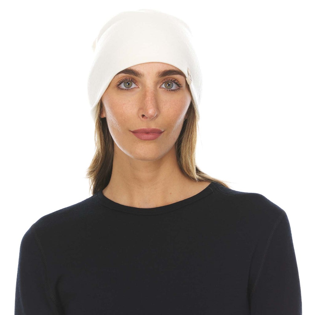 Lightweight Merino Wool Cuff Beanie - Solid Knit Hat