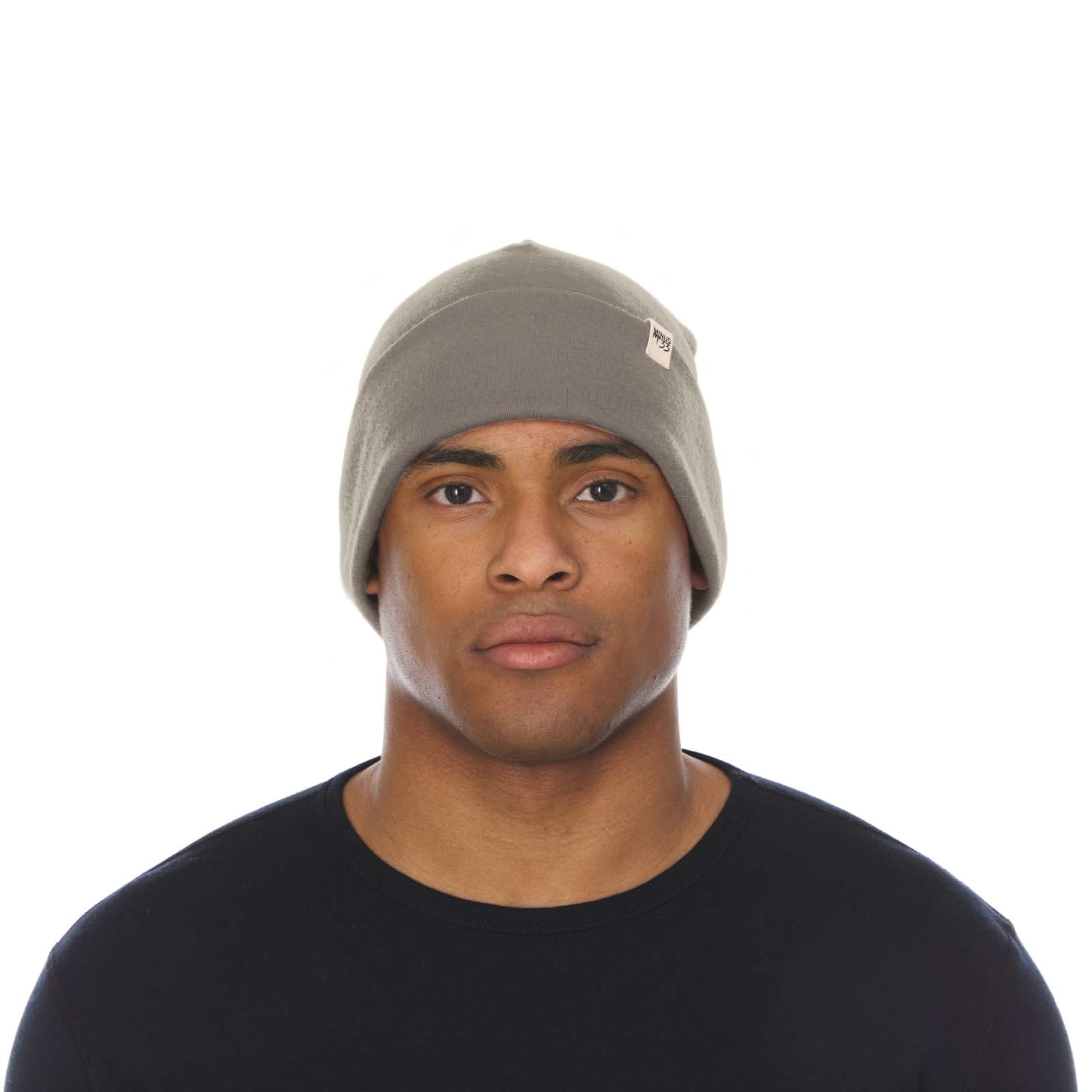 Lightweight Merino Wool Cuff Beanie - Solid Knit Hat