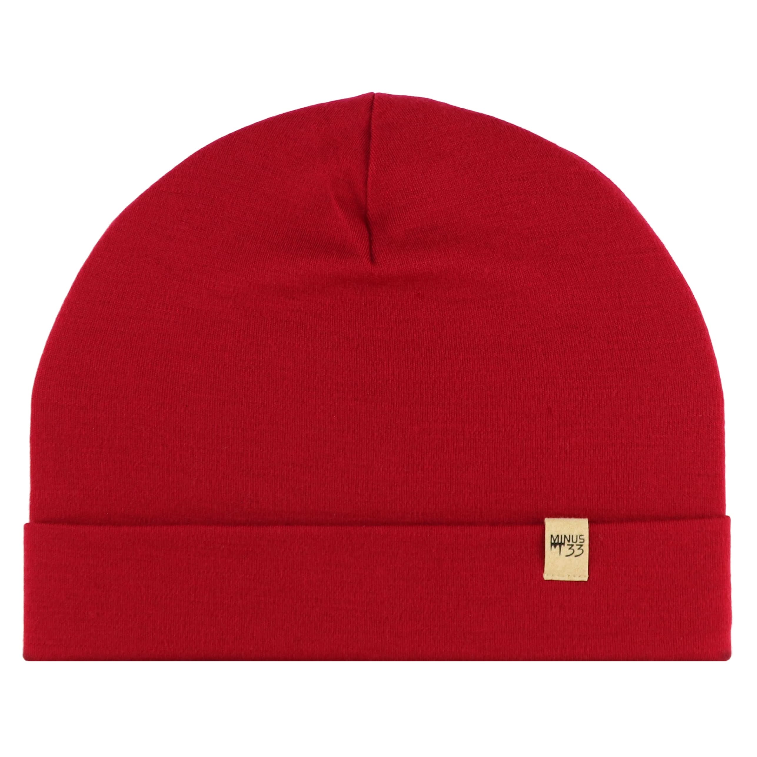 Lightweight Merino Wool Cuff Beanie - Solid Knit Hat