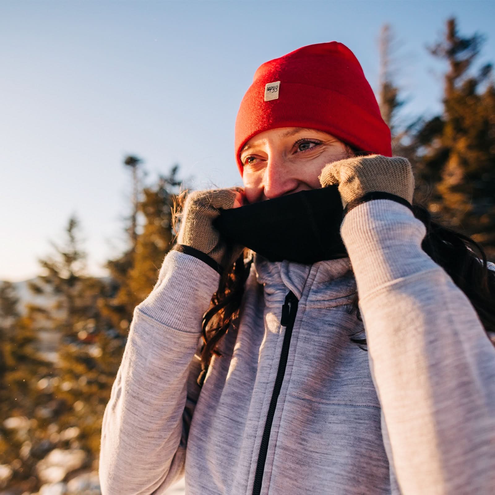 Lightweight Merino Wool Cuff Beanie - Solid Knit Hat