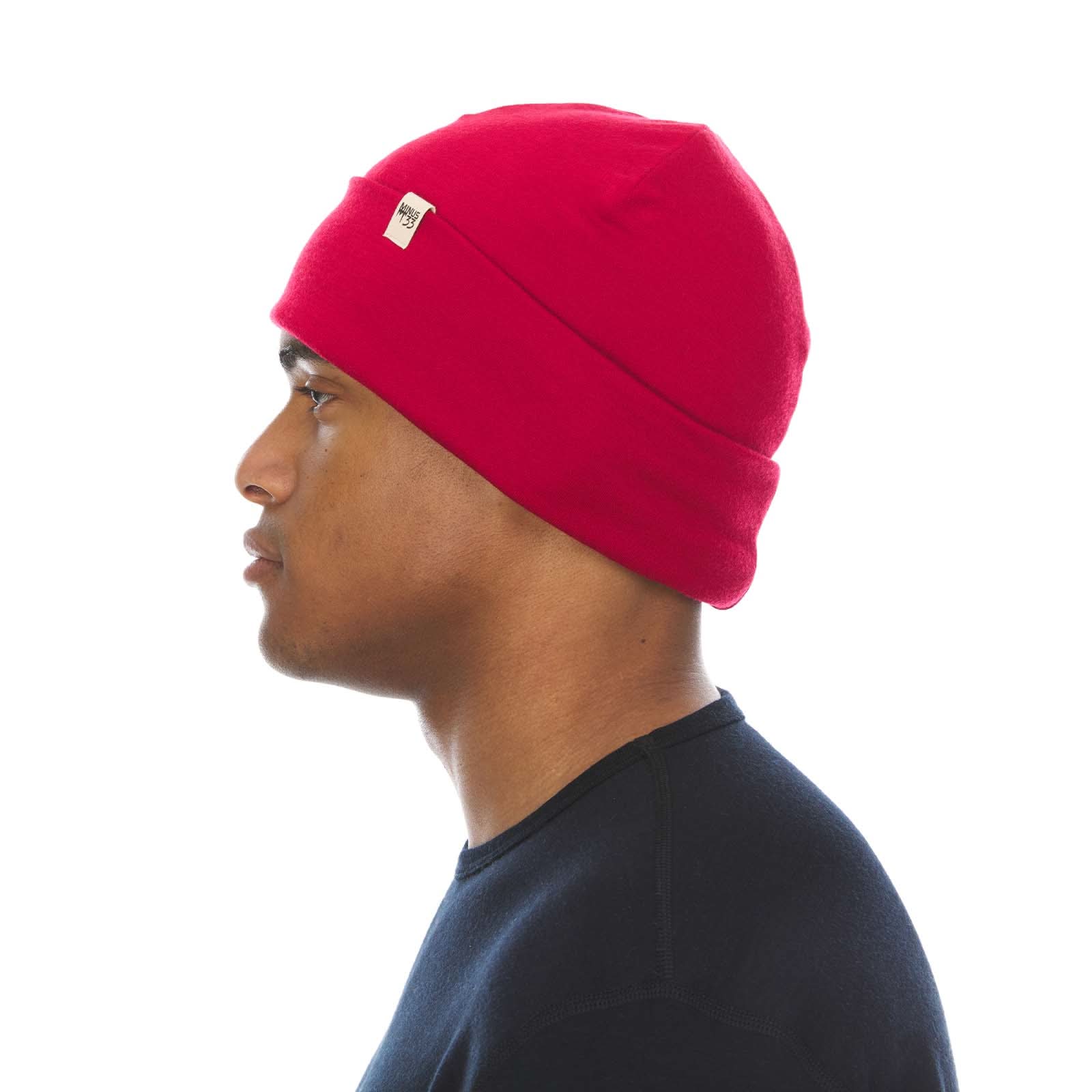 Lightweight Merino Wool Cuff Beanie - Solid Knit Hat