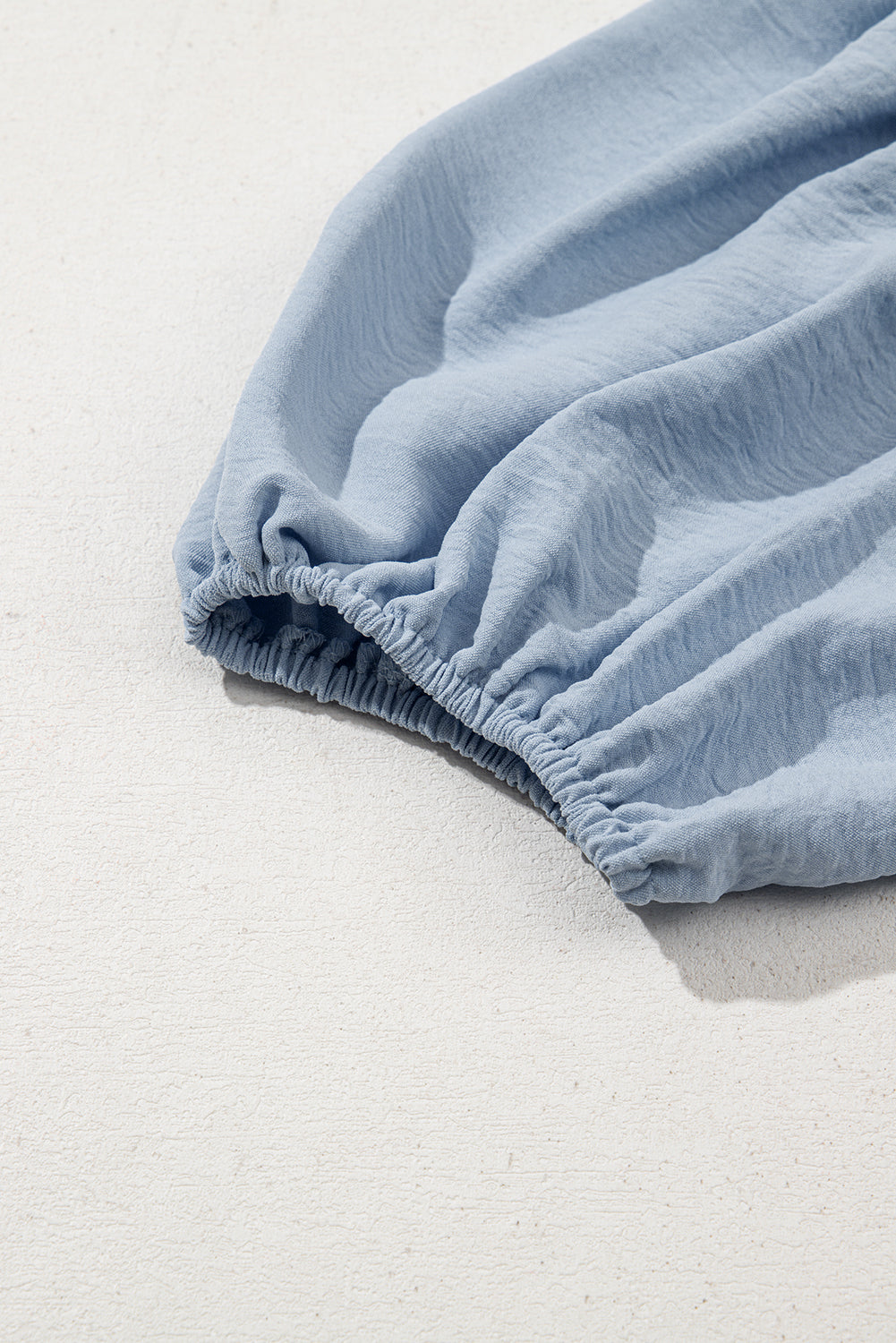 Beau Blue Shirt Collar Button Up Puff Sleeve Tiered Shift Dress